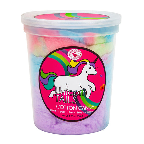 Chocolate Storybook Unicorn Tails Cotton Candy Tub - 12 Count