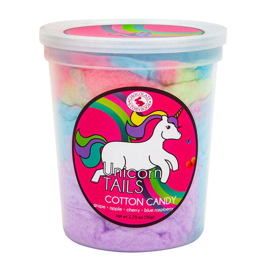Chocolate Storybook Unicorn Tails Cotton Candy Tub - 12 Count