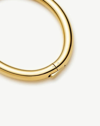 Chunky Round Hinged Bangle | 18ct Gold Plated Bracelets Missoma