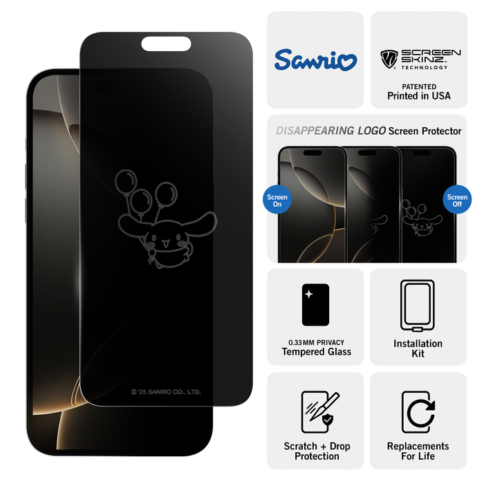 Cinnamoroll x Screen Skinz Balloon Privacy Screen Protector Screen Skinz