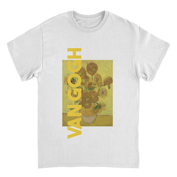Classic Paintings Sunflowers Van Gogh White T-Shirt
