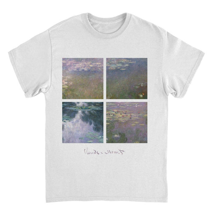 Classic Paintings Water Lilly Collection Monet White T-Shirt