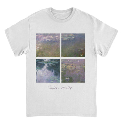 Classic Paintings Water Lilly Collection Monet White T-Shirt