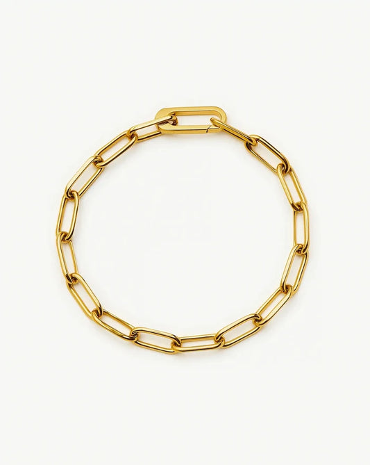 Classic Paperclip Chain Bracelet | 18ct Gold Plated Bracelets Missoma