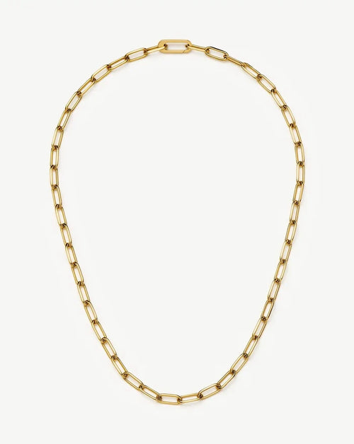 Classic Paperclip Chain Necklace | 18ct Gold Plated Necklaces Missoma