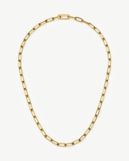 Classic Paperclip Chain Necklace | 18ct Gold Plated Necklaces Missoma
