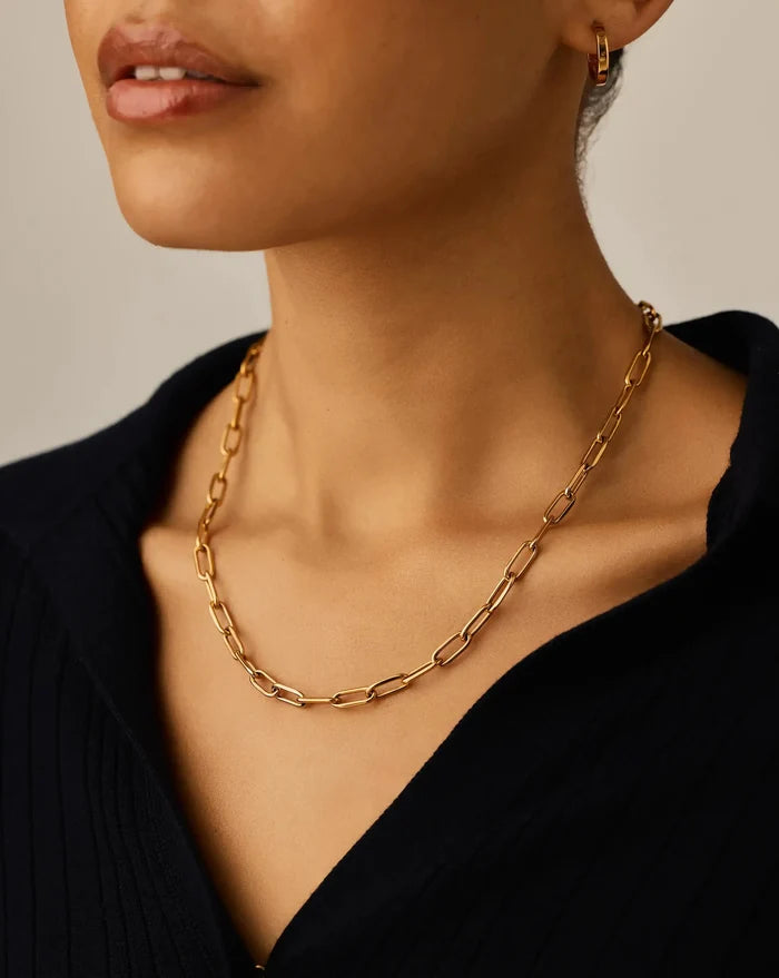 Classic Paperclip Chain Necklace | 18ct Gold Plated Necklaces Missoma