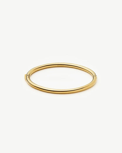 Classic Round Hinged Bangle | 18ct Gold Plated Bracelets Missoma