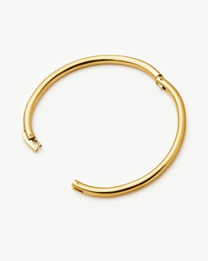 Classic Round Hinged Bangle | 18ct Gold Plated Bracelets Missoma