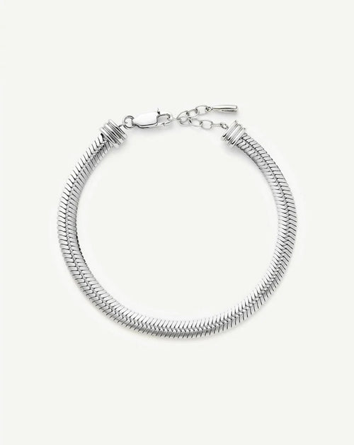 Classic Snake Chain Bracelet | Platinum Plated Bracelets Missoma