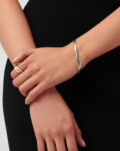Classic Snake Chain Bracelet | Platinum Plated Bracelets Missoma