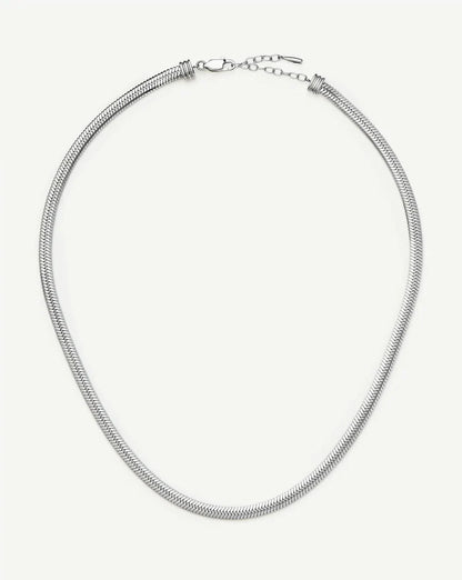 Classic Snake Chain Necklace | Platinum Plated Necklaces Missoma