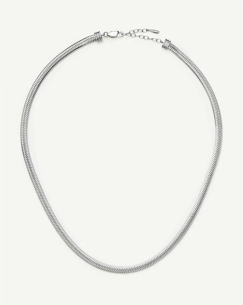 Classic Snake Chain Necklace | Platinum Plated Necklaces Missoma