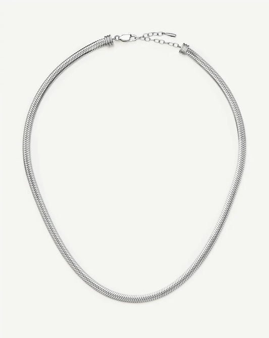 Classic Snake Chain Necklace | Platinum Plated Necklaces Missoma