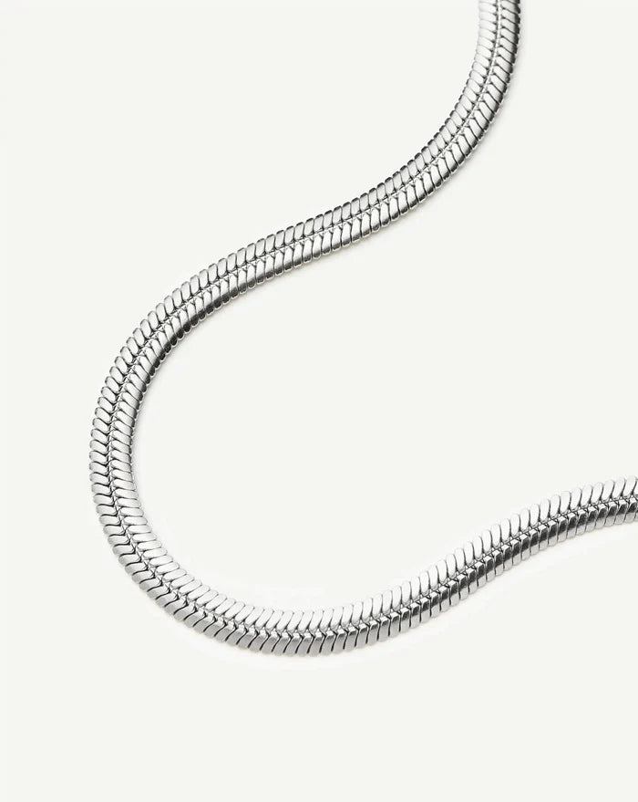 Classic Snake Chain Necklace | Platinum Plated Necklaces Missoma