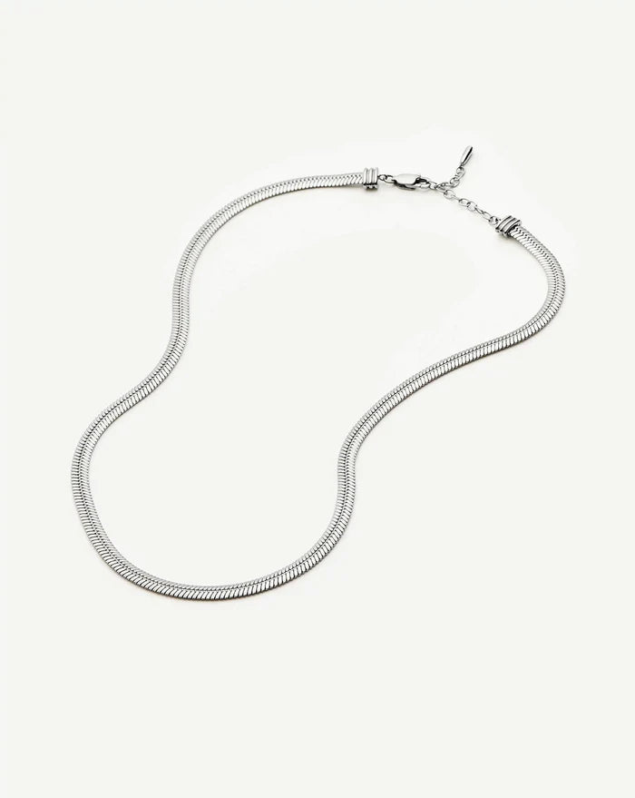 Classic Snake Chain Necklace | Platinum Plated Necklaces Missoma