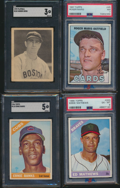 Clearout Mixer (62 spots) Featuring 1926 Babe Ruth + 42 Graded Cards
