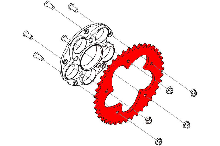 CNC RACING Ducati Ring Gear 5 Hole CN814B