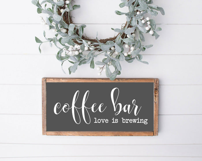 coffee bar sign wood coffee bar sign coffee sign home wall kitchen sign kitchen