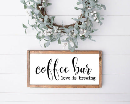 coffee bar sign wood coffee bar sign coffee sign home wall kitchen sign kitchen