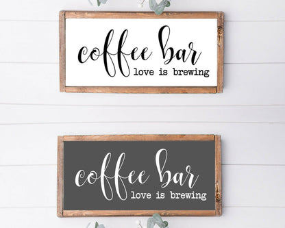 coffee bar sign wood coffee bar sign coffee sign home wall kitchen sign kitchen