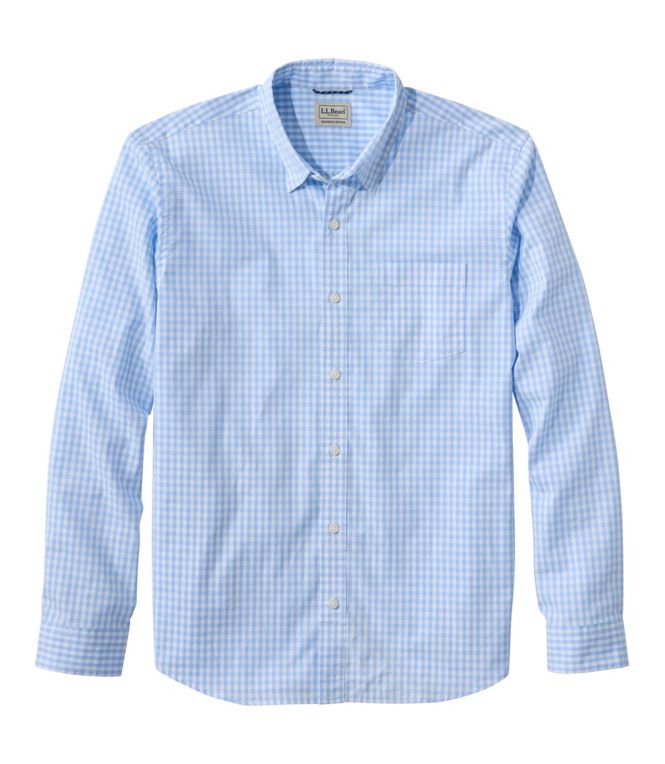 Comfort Stretch Performance Shirt Long Sleeve Slightly Fitted Plaid Men's Regular