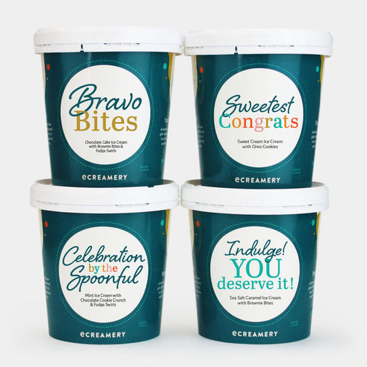Photo of eCreamery's Congratulations 4 pint ice cream gift