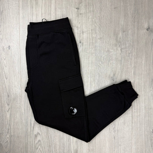 CP Company Raised Fleece Sweatpants - Black