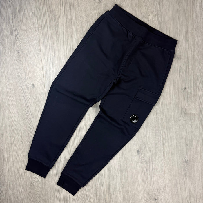 CP Company Raised Fleece Sweatpants - Navy