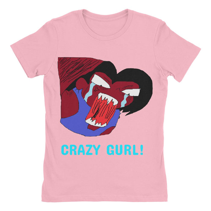 Crazy Gurl! Women's Cotton Boyfriend T-Shirt
