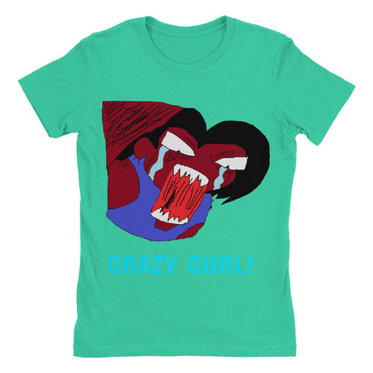 Crazy Gurl! Women's Cotton Boyfriend T-Shirt