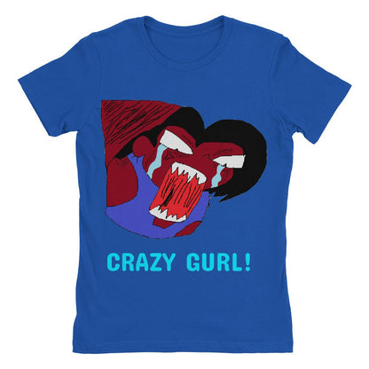 Crazy Gurl! Women's Cotton Boyfriend T-Shirt