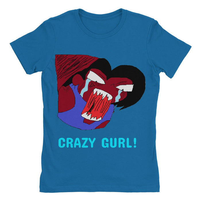 Crazy Gurl! Women's Cotton Boyfriend T-Shirt