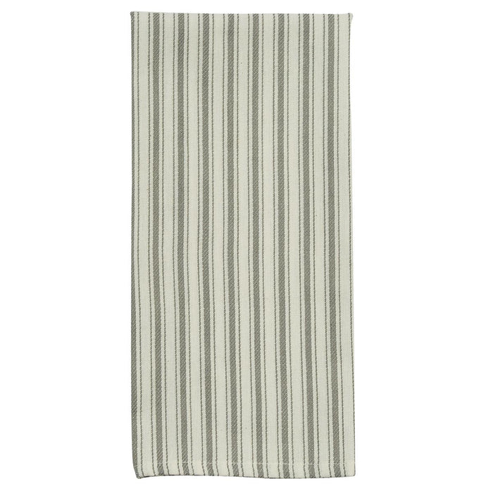 farmhouse striped CROSSINGS DISHTOWEL - GRAY