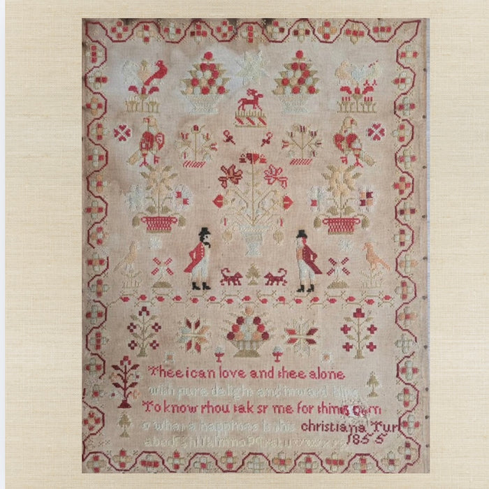 Crowsfeetstitching - Christiana Turner, 1855 - Booklet Chart and/or Roxy Floss Pack