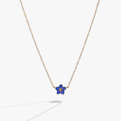 Crystal Forget-Me-Not Flower Necklace