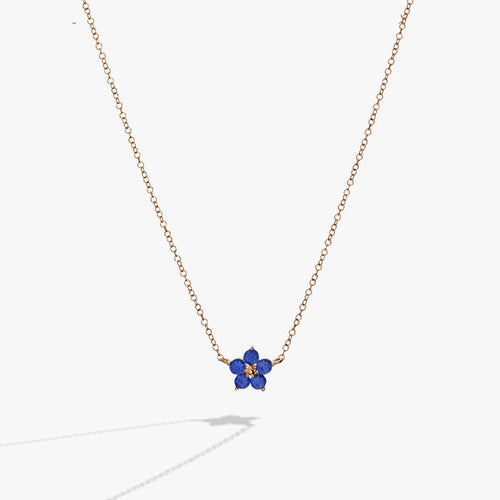 Crystal Forget-Me-Not Flower Necklace
