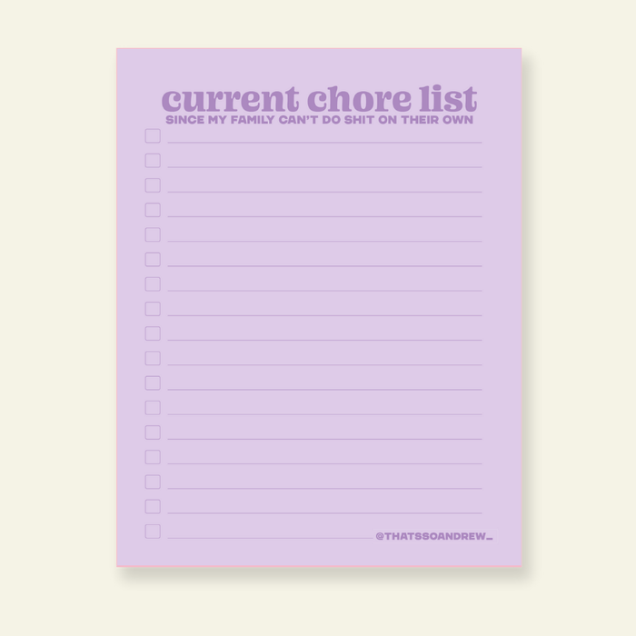Current Chore List