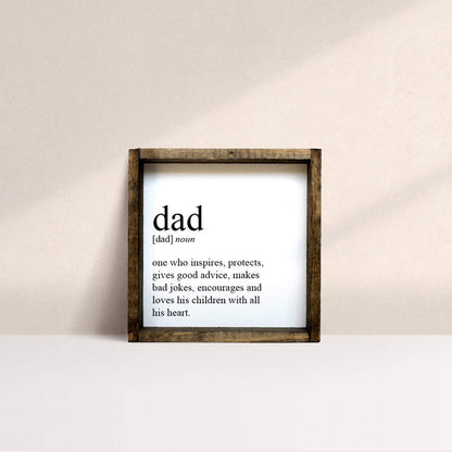 dad definition wood wign