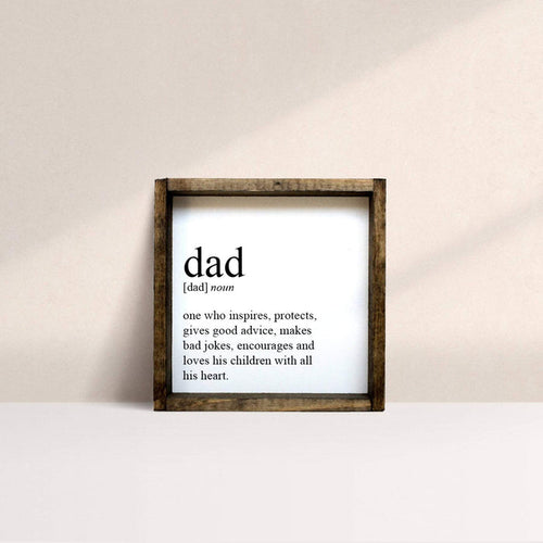 dad definition wood wign