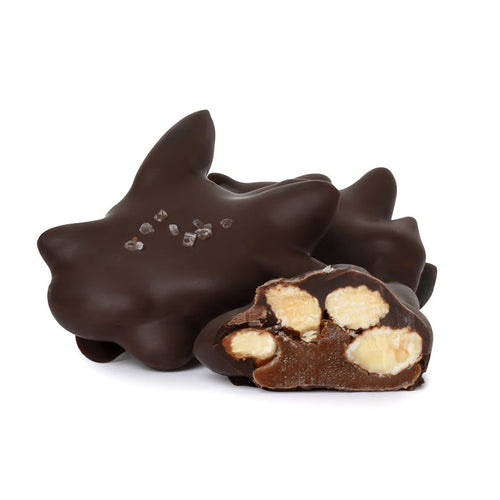 Dark Chocolate Sea Salt Caramel Almond Cluster Candy - 5 LB
