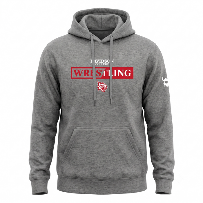 Davidson Wildcat Wrestling Grey Blend Hoodie