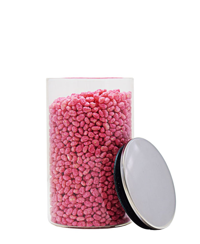 Decadent Borosilicate 3 Piece Canister With Silver Lid - Clear