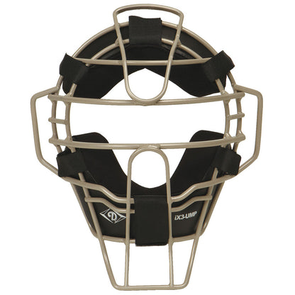 The Diamond iX3 Umpire Face Mask (DFM-iX3 UMP) by Diamond features an ultra-lite silver metal single eye-bar frame, black Quik-Dry pads, and adjustable straps to protect adult players’ faces and heads during games.