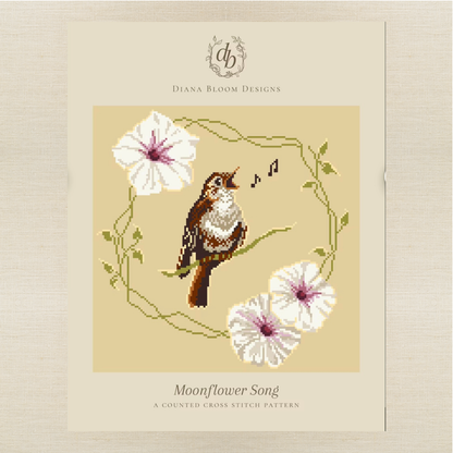 Diana Bloom Designs - Moonflower Song - Chart and/or Roxy Floss
