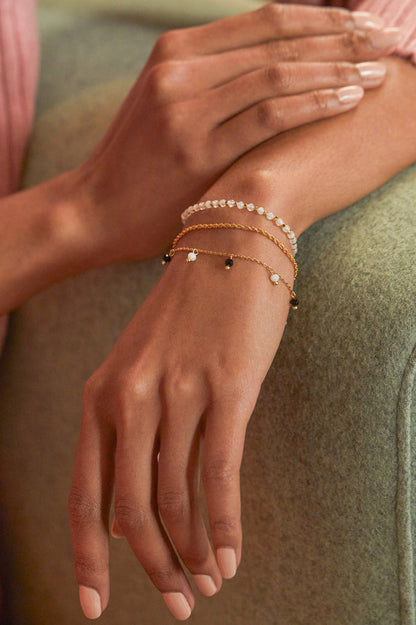 Double Chain Crystal Bracelet