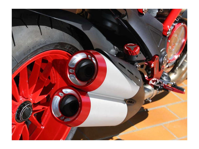 DUCABIKE for Ducati Diavel Bottom Exhaust Red FSD01A