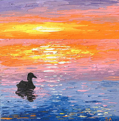 Duck At Dusk