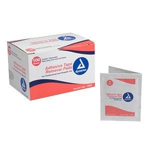 Dynarex Adhesive Tape Remover Pad, Case of 1000 27569673