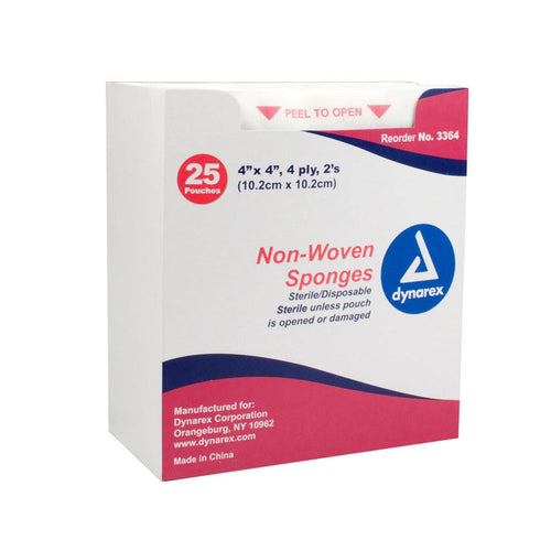 Dynarex Non Woven Sponge Case of 600, White